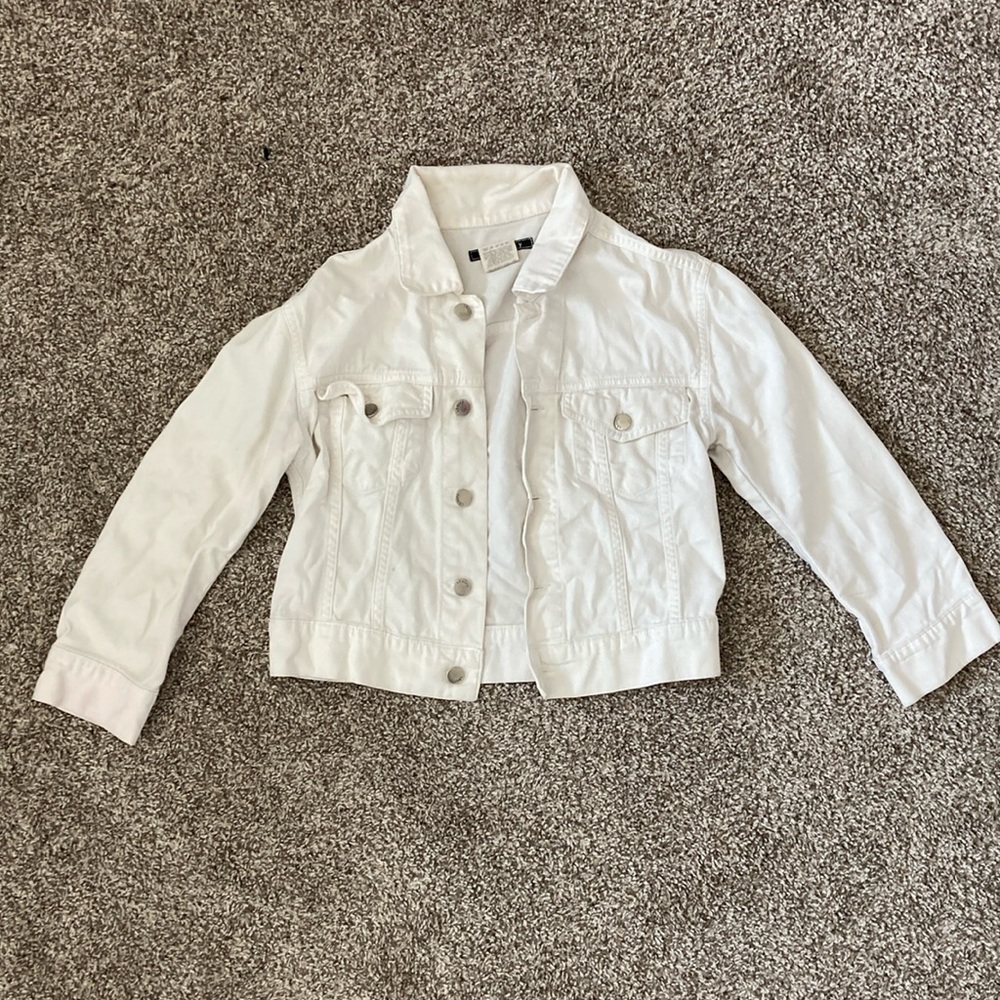 white jean jacket